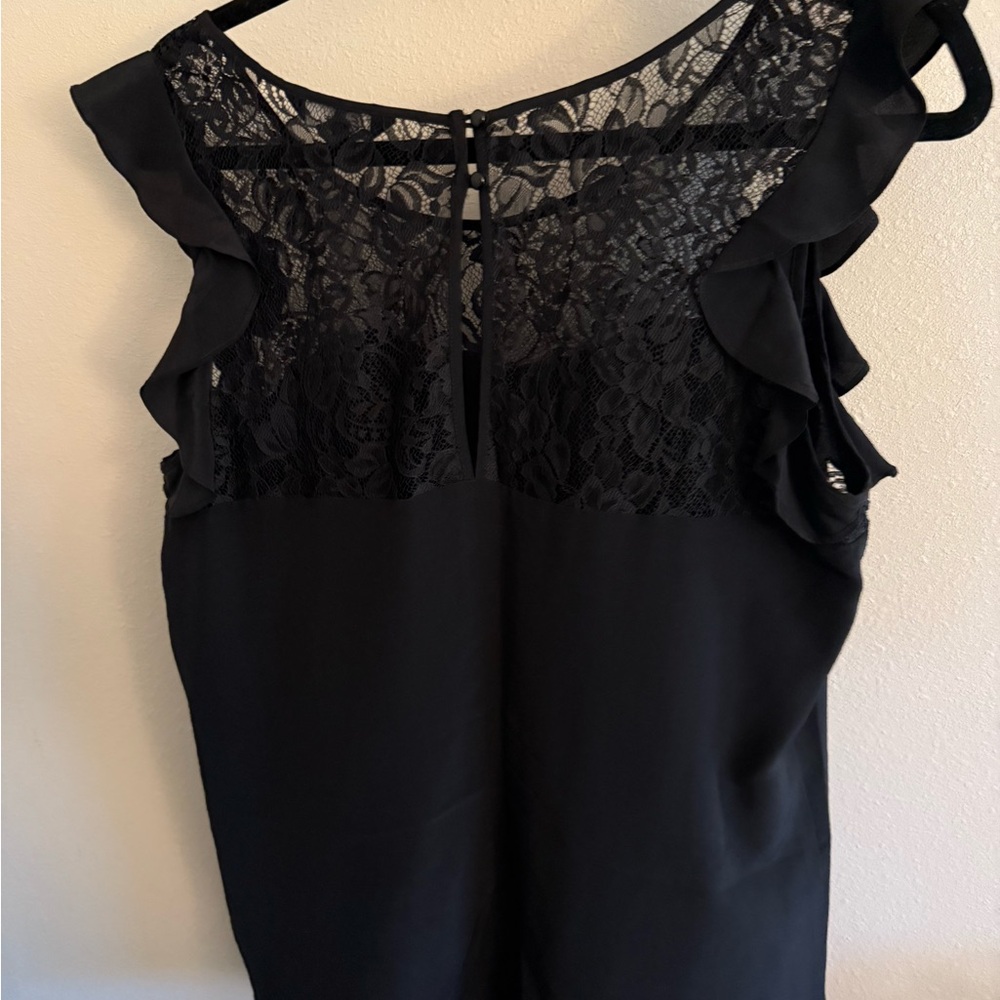 Elegant Black Lace Women's Top